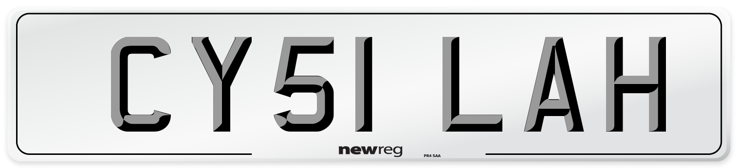 CY51 LAH Number Plate from New Reg